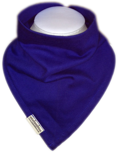 Blue 100% Organic Cotton Reversible Bandana Bib