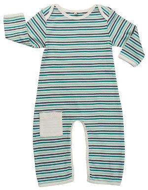 Organic cotton striped playsuit