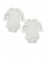 2 Pack Organic Cotton Long Sleeved Bodysuit