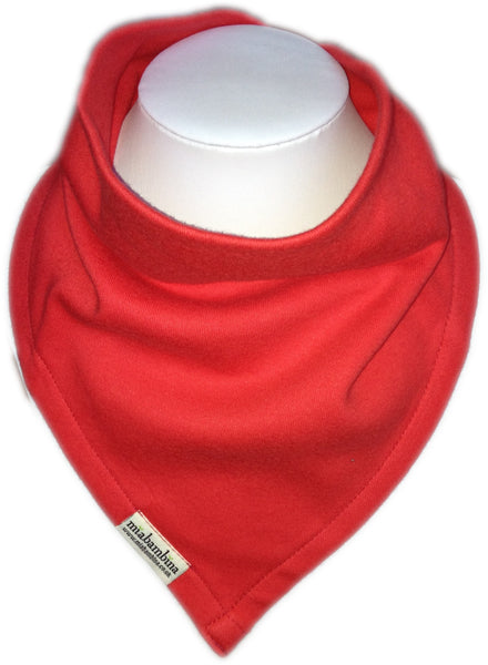 100% Organic Cotton Reversible Bandana Bib - Red